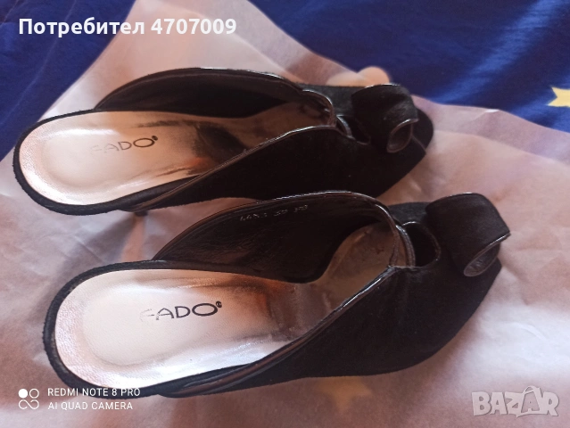 Продавам чехли,,. Fado,, - естествена кожа. Размер 39, снимка 3 - Дамски обувки на ток - 54228445