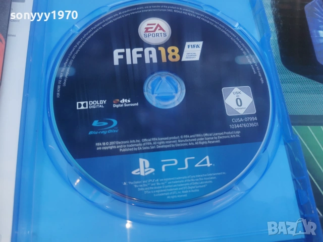 SONY PS4 FIFA 18 0507260927, снимка 10 - Игри за PlayStation - 55159628