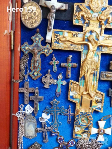 Православни сребърни и бронзови кръстове,сребро 84, емайл, филигран цена от 100 до 1000 евро, снимка 3 - Антикварни и старинни предмети - 54493045