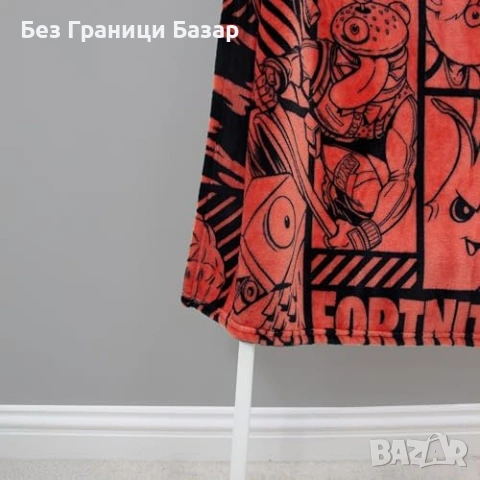 Ново Fortnite меко одеяло 100x150 см гейминг дизайн меко топло с герои за фенове идеален подарък, снимка 4 - Олекотени завивки и одеяла - 54561472