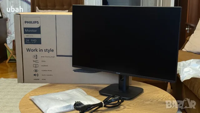 24" 100Hz FreeSync Full HD (1920x1080) IPS монитор Philips, в гаранция до 11.2027г., снимка 6 - Монитори - 55660804