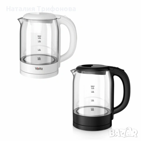 Електрическа кана Voltz, 2200W, 1.7л., Стъкло