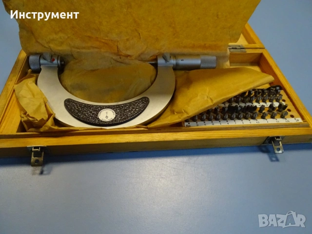 Резбомер микрометричен DDR Suhl Thread Мicrometer 75-100mm, снимка 6 - Други инструменти - 54916198