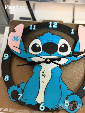 Детски стенен часовник Stitch., снимка 2 - Други - 54038166