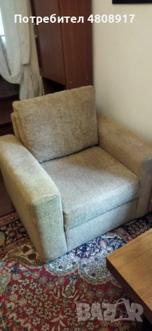 Продавам ъглов диван + 2 фотьойла, снимка 4 - Дивани и мека мебел - 54767913