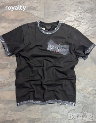 Balenciaga Нова Черна Мъжка Тениска 