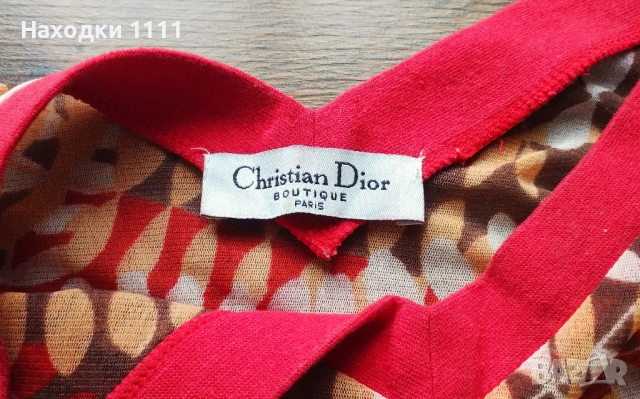 Christian DIOR - Уникална лятна тениска, размер С, оригинална, перфектна, снимка 3 - Тениски - 54803455