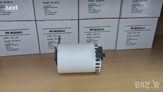 Етикети Brother DK-22243, 102 мм x 30,48 м – непрекъсната самозалепваща термо ролка, снимка 4 - Консумативи за принтери - 55313975