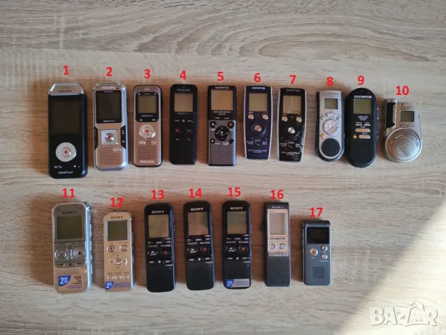 Диктофони Philips Olympus Sony