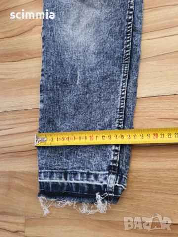 Мъжки skinny дънки Janina XL L29, сини с износен ефект, много добро състояние, снимка 17 - Дънки - 54606254