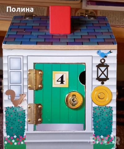 Melissa and Doug - Дървена къщичка със звънец на вратите, снимка 4 - Образователни игри - 54462792