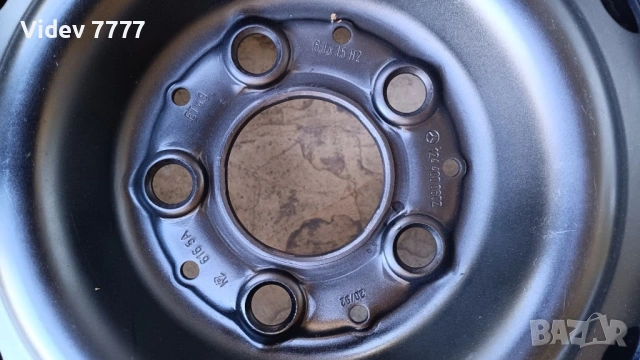 Оригинални железни джанти 15 / 5x112 за Mercedes / Мерцедес 190 / W201, снимка 2 - Гуми и джанти - 54900262