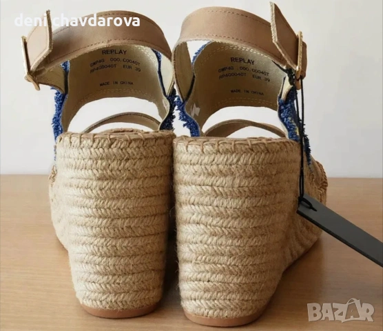 REPLAY НОВИ ДАМСКИ ДЕНИМ САНДАЛИ- №39, снимка 4 - Сандали - 55039208
