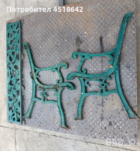 аристократичен дизайн, чугунена пейка. широчина 120см,  25.5кг