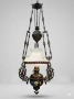 Антикварен висящ полилей (тип Газена лампа), снимка 2