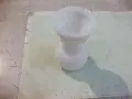 Ваза стъклена бяла, снимка 1