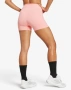ADIDAS Optimé 4-Inch Raw Cut Hem Leggings Pink, снимка 2