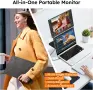 Преносим монитор 15.6" 1080P с регулируема стойка, USB-C/HDMI, снимка 6