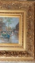 Стара авторска картина,масло Франция 19век, снимка 7
