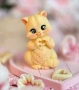 Коте котенце котка със сърце с лапи силиконов молд форма фондан шоколад гипс смола декор, снимка 5