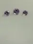 Лот естествени аметисти 3.40 ct – 3 броя, кръгъл брилянтен шлиф, отличен блясък, снимка 5
