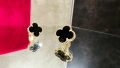 Van Cleef & Arpels VCA Gold Black Onyx Vintage Alhambra Stud Дамски Обеци с Винт, снимка 1