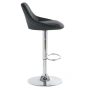 Бар стол с регулируема височина и въртяща функция – еко кожа, хромирана основа, снимка 6