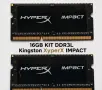 16GB KIT 2x8GB RAM DDR3L KIngston XyperX 1600MHz PC3 12800 204 pin 1.35V Laptop Notebook Memory рам, снимка 1