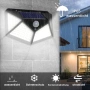 Комплект 2 соларни LED лампи 100 LED 800 lm със сензор IP65, снимка 2
