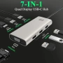 НОВА Minthouz USB-C Докинг Станция 7-в-1 | 8K DisplayPort | HDMI 4K | VGA | Quad Display, снимка 1