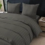 Комплект спално бельо 160x200 см с 2 калъфки 70x80 см, сатенени райета, снимка 2