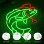 LED неонова табела за стена – каубой риба с USB захранване и димер, декорация за двор и фасада, снимка 4