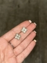Стоманени обици тип van cleef с кристали, снимка 1