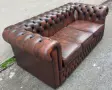 Оригиналне кожени диван Chesterfield Честърфийлд естествена телешка кожа Внос, снимка 5
