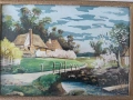 Стара картина с рамка, снимка 1