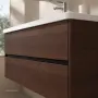 Луксозен шкаф за баня от масивно дърво с две чекмеджета и смарт огледало - 2805, снимка 3