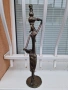 Страхотна антикварна африканска бронзова фигура статуетка пластика , снимка 6