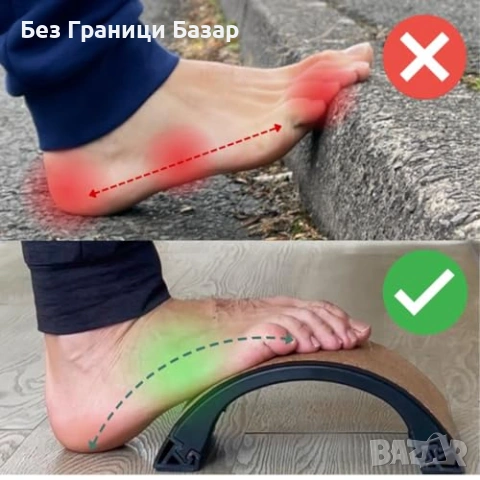 Нов 2 части уред за разтягане гръб прасци Компактен масажор и стречинг сет за бегачи и йога, снимка 2 - Други - 54521295