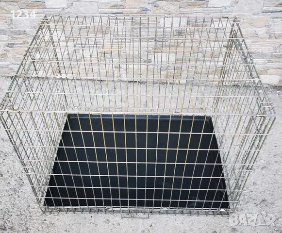 метална сгъваема клетка за куче 79x55x61см за транспорт и стационар