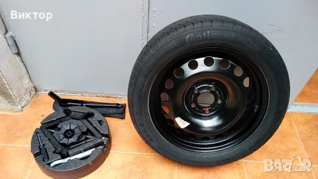 5х115мм. Резервна гума за Опел,17 цола,225/50R17. Пълен комплект! Нова!
