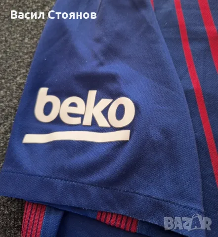 Барселона / Barcelona FC Nike 2017-18 Home Jersey - размер L, снимка 10 - Фен артикули - 55657370