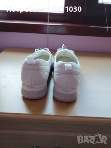 Бели обувки от естествена кожа и текстил 40 номер, снимка 4 - Дамски ежедневни обувки - 54223748