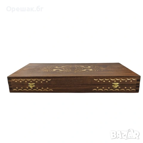 КУТИЯ ЗА ТАБЛА С ДЪРВОРЕЗБА КУКЕРИ 48/48, снимка 2 - Шах и табла - 54711580