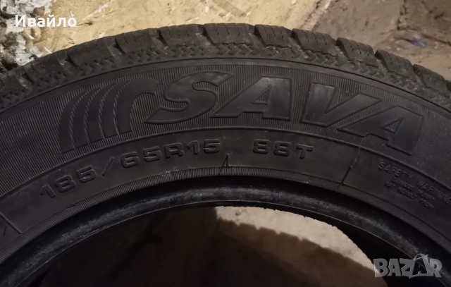 Продавам 4 броя зимни гуми 185.65.15 на 1 сезон дот 2021 Sava , снимка 4 - Гуми и джанти - 55259672