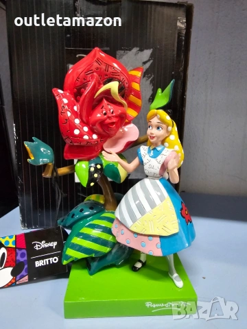 Фигурка на Enesco Disney от Romero Britto Алиса в страната на чудесата с говореща роза
