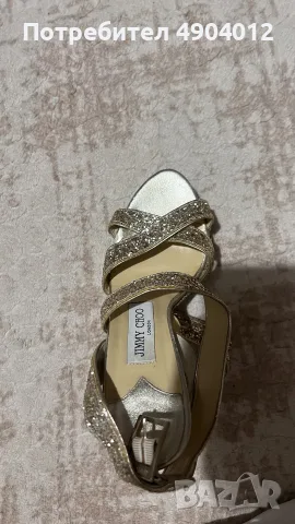 Оригинални дамски токчета Jimmy Choo с брокат, снимка 2 - Дамски обувки на ток - 55492471