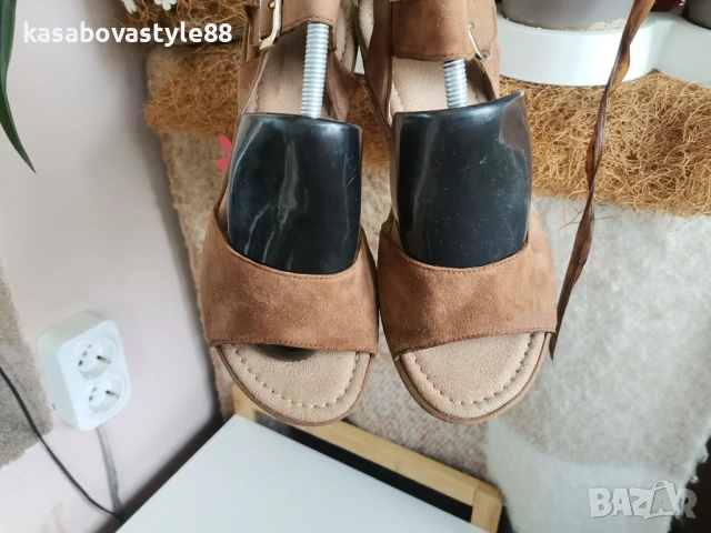 Сандали Gabor 38н.Естествен велур, снимка 5 - Сандали - 54863352