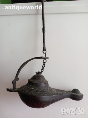 Стара ОСМАНСКА Бронзова Маслена Лампа