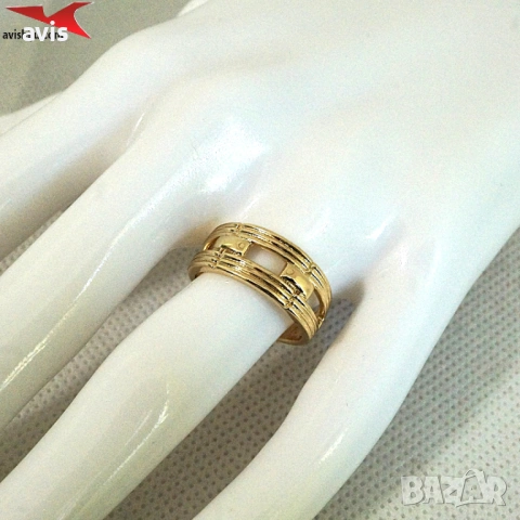 Пръстен с 14К златно покритие 224869, снимка 4 - Пръстени - 54104180