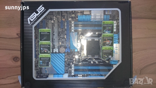 ASUS P9X79 Deluxe LGA2011 + Core i7-3930K + 32GB DDR3, снимка 2 - Дънни платки - 54371231